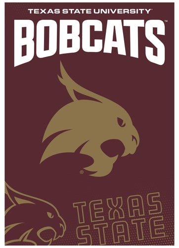 Texas State Bobcats Vintage Collegiate Poster – Officially Licensed College Wall Art 