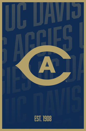 UC Davis Aggies Vintage College Poster Officially Licensed Collegiate Product 16 x 24-Inches