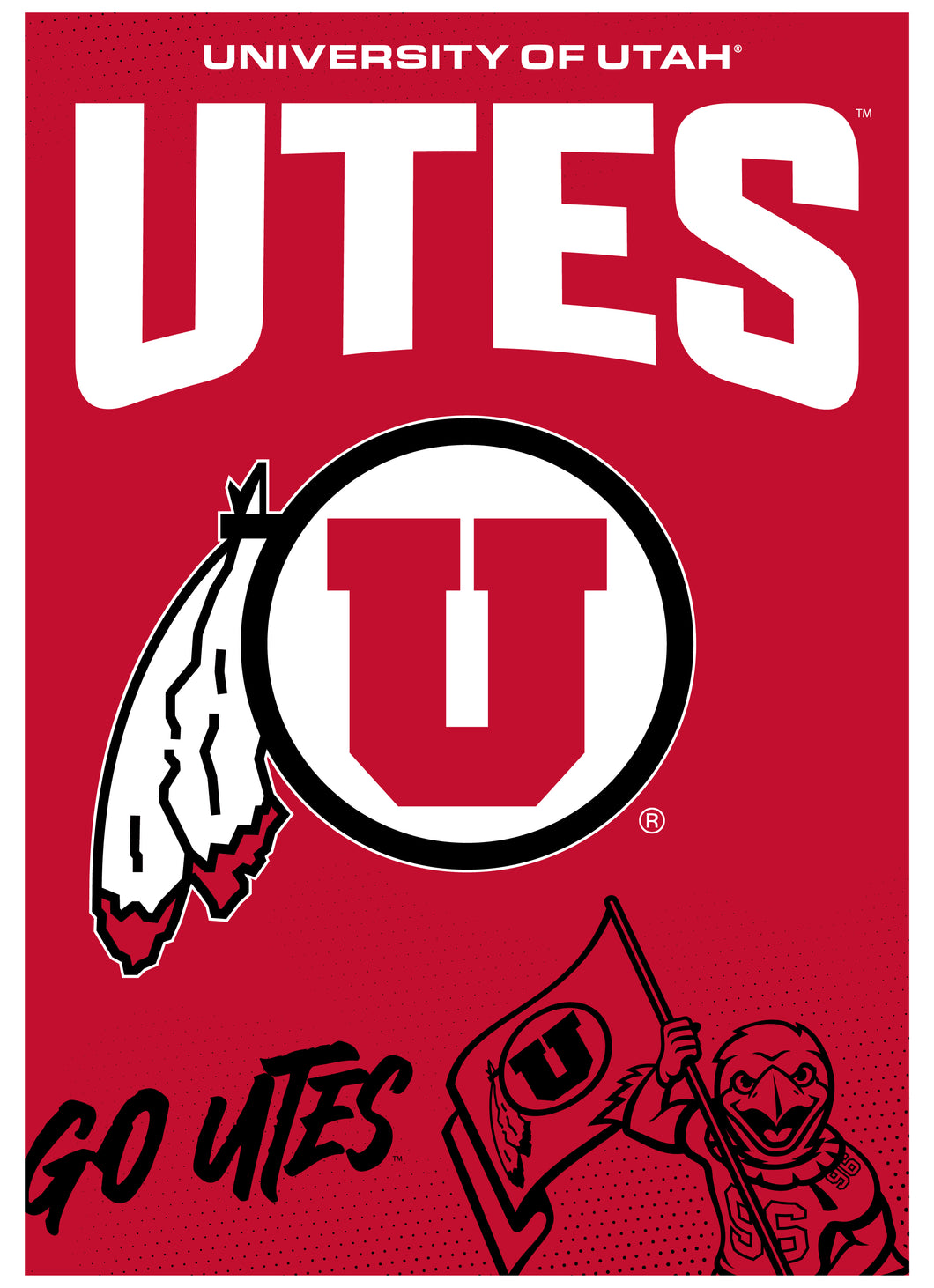 Utah Utes Vintage Collegiate Poster – Officially Licensed College Wall Art 