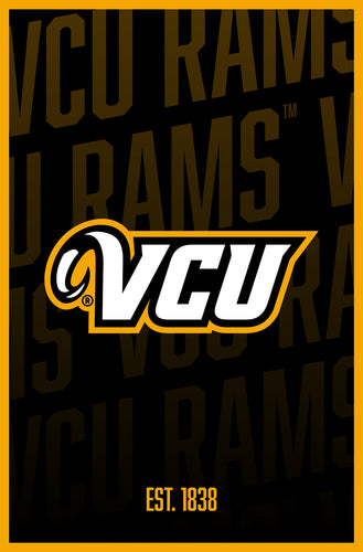 Virginia Commonwealth Vintage College Poster Officially Licensed Collegiate Product 16 x 24-Inches