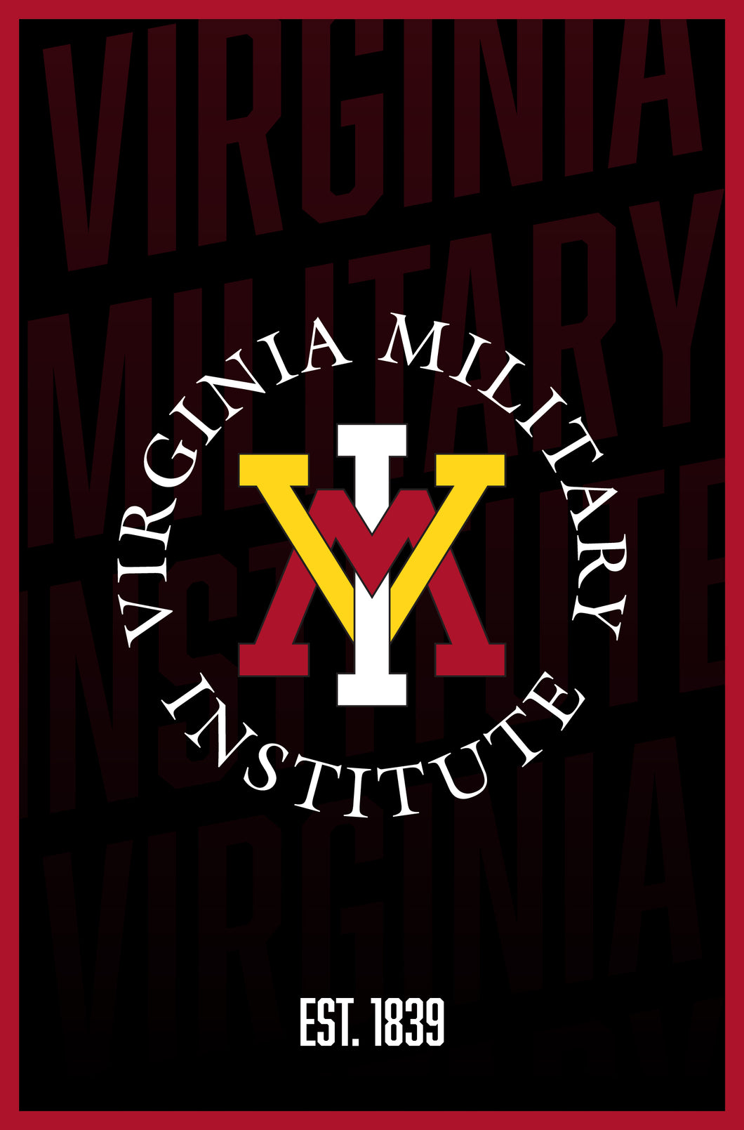 VMI Keydets Vintage College Poster Officially Licensed Collegiate Product 11 x 14-Inches