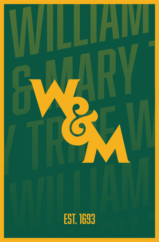 William and Mary Vintage College Poster Officially Licensed Collegiate Product 8 x 10-Inches