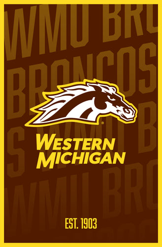 Western Michigan University Vintage College Poster Officially Licensed Collegiate Product 8 x 10-Inches