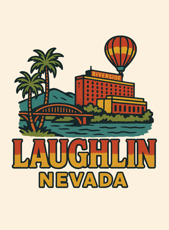 Laughlin Nevada Vintage Design Souvenir Vintage Travel Poster 8 x 10-Inches