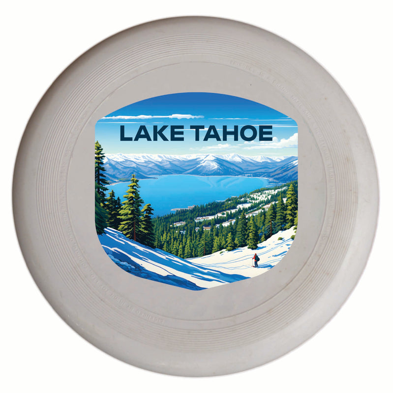Lake Tahoe Ski Design D Souvenir Frisbee Flying Disc 4-Pack