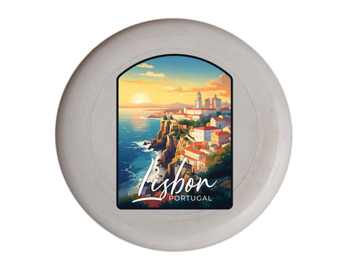 Lisbon Portugal Design B Souvenir Frisbee Flying Disc 4-Pack