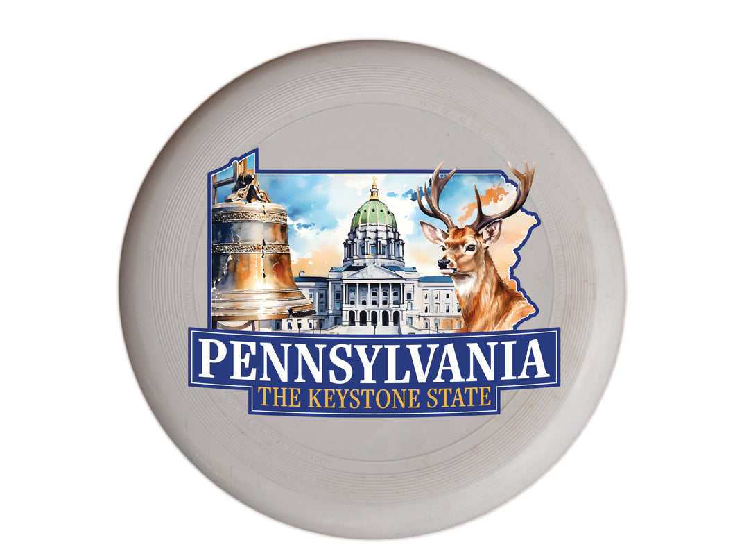 Pennsylvania Design D Souvenir Frisbee Flying Disc Single