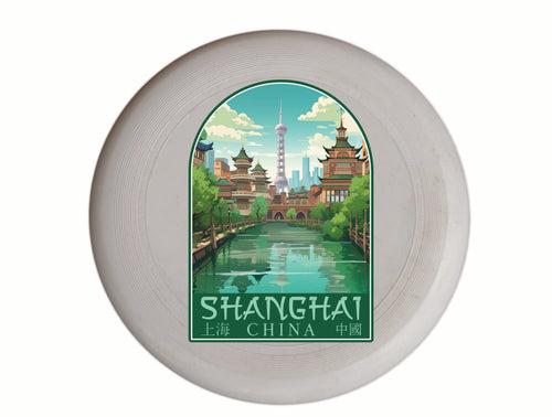 Shanghai China Old Town Design Souvenir Frisbee Flying Disc 2-Pack