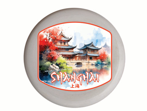 Shanghai China Watercolor Templates Design Souvenir Frisbee Flying Disc 2-Pack