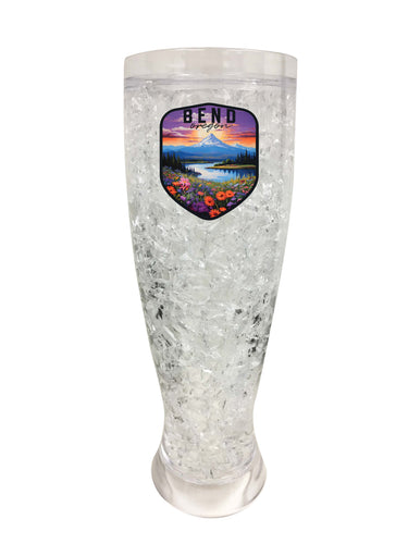 Bend Oregon Design A Souvenir 16 oz Plastic Broken Glass Frosty Mug 4-Pack
