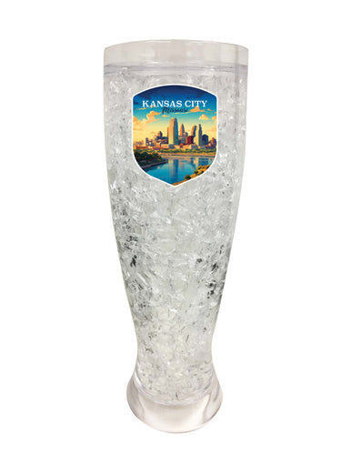 Kansas City Missouri Design A Souvenir 16 oz Plastic Broken Glass Frosty Mug Single