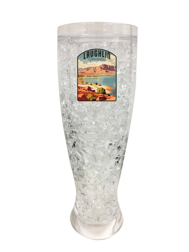 Laughlin Nevada Design B Souvenir 16 oz Plastic Broken Glass Frosty Mug Single