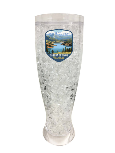 Pagosa Springs Colorado Design B Souvenir 16 oz Plastic Broken Glass Frosty Mug 4-Pack