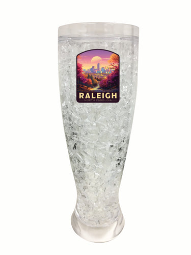 Raleigh North Carolina City of Oaks Design Souvenir 16 oz Plastic Broken Glass Frosty Mug Single