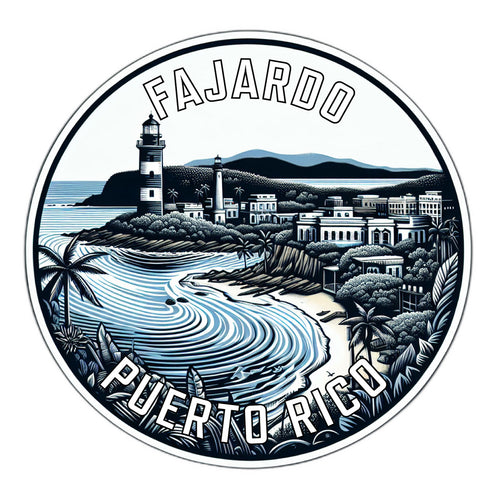 Fajardo Puerto Rico Souvenir Die Cut Flat Magnet 2-Inch