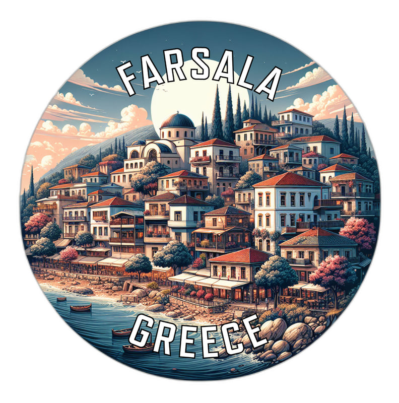 Farsala Greece Souvenir Die Cut Flat Magnet 6-Inch