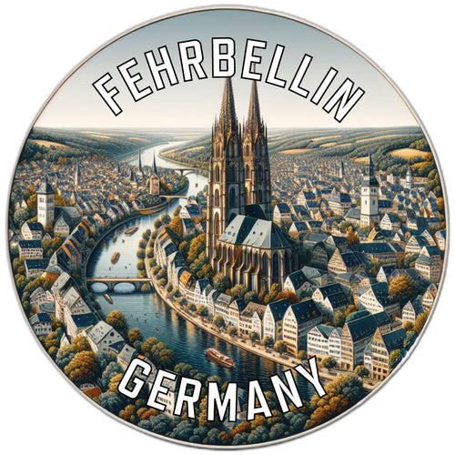 Fehrbellin Germany Souvenir Vinyl Decal Sticker 6-Inch