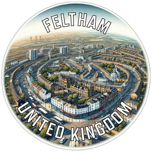 Feltham United Kingdom Souvenir Vinyl Decal Sticker 6-Inch