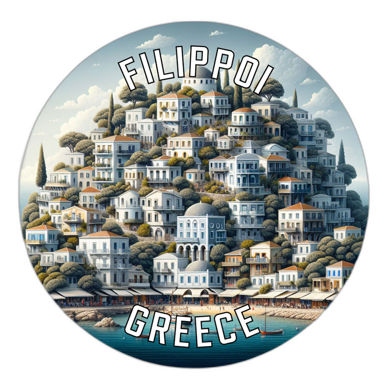 Filippoi Greece Souvenir Die Cut Flat Magnet 2-Inch