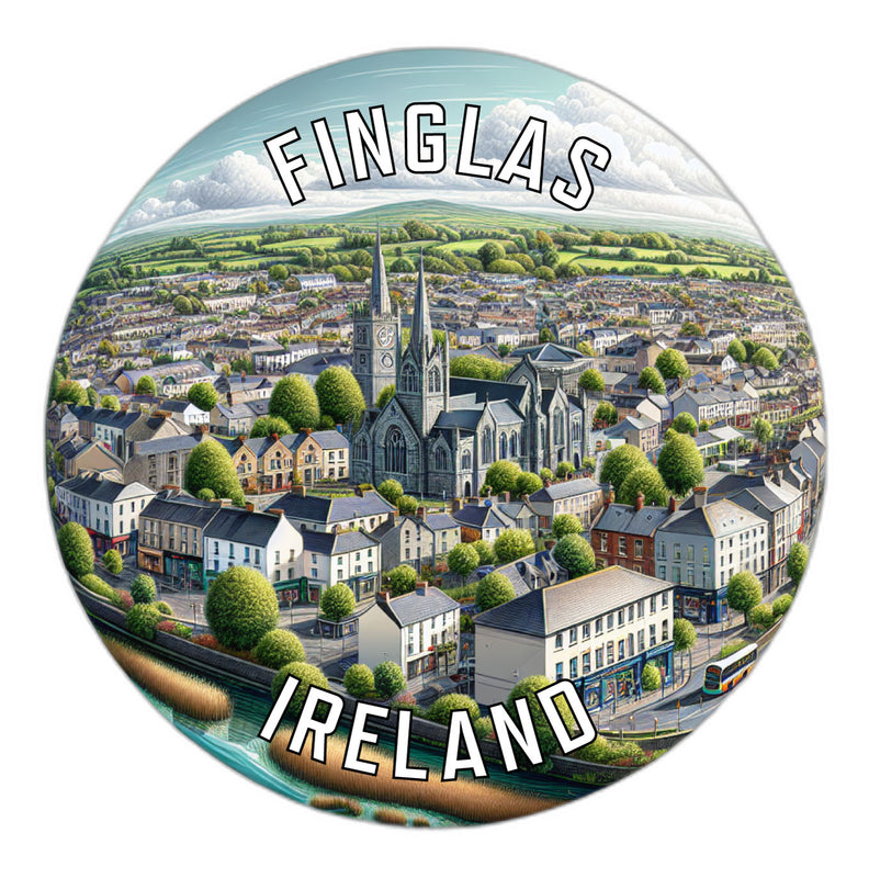 Finglas Ireland Souvenir Die Cut Flat Magnet 2-Inch