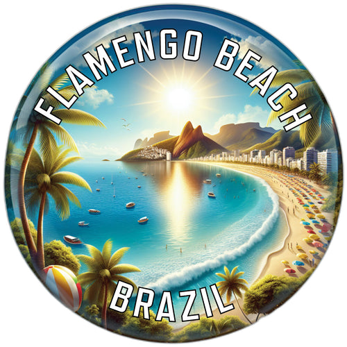 Flamengo Beach Souvenir Vinyl Decal Sticker 2-Inch