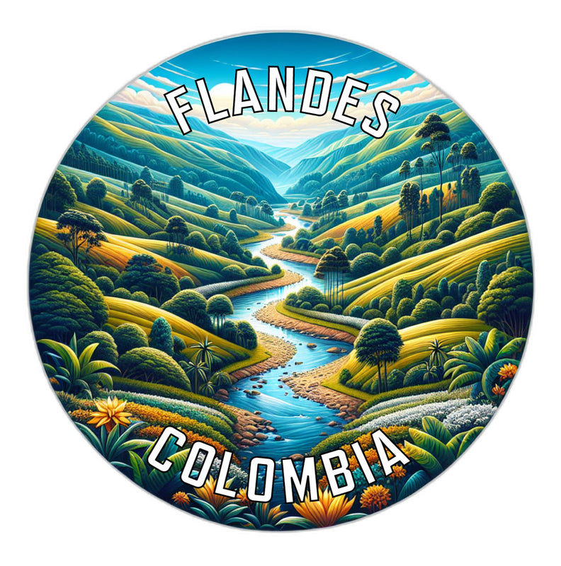 Flandes Colombia Souvenir Die Cut Flat Magnet 2-Inch
