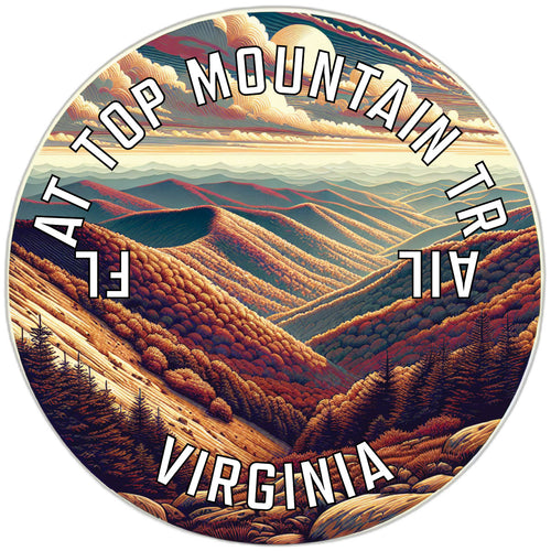 Flat Top Mountain Trail Souvenir Vinyl Decal Sticker 6-Inch