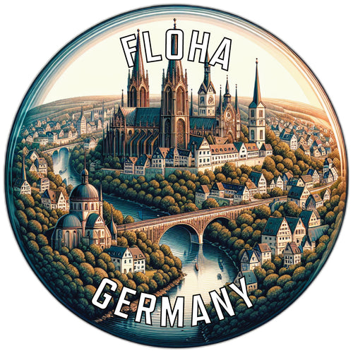 Floha Germany Souvenir Vinyl Decal Sticker 2-Inch