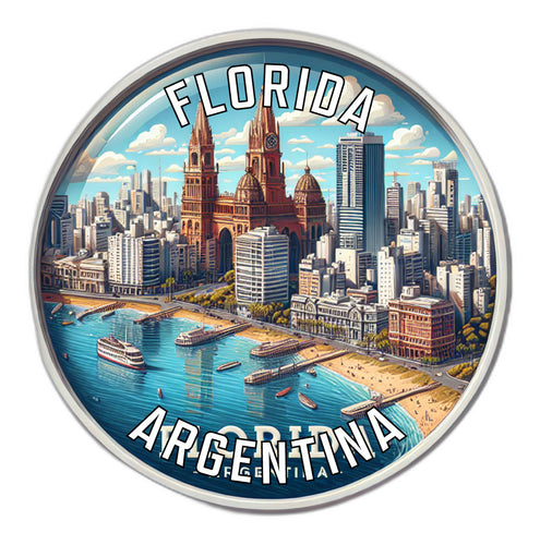 Florida Argentina Souvenir Die Cut Flat Magnet 3-Inch