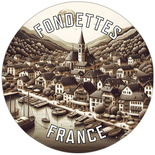 Fondettes France Souvenir Vinyl Decal Sticker 2-Inch