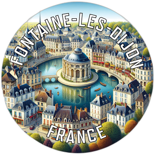 Fontaine les Dijon France Souvenir Vinyl Decal Sticker 4-Inch