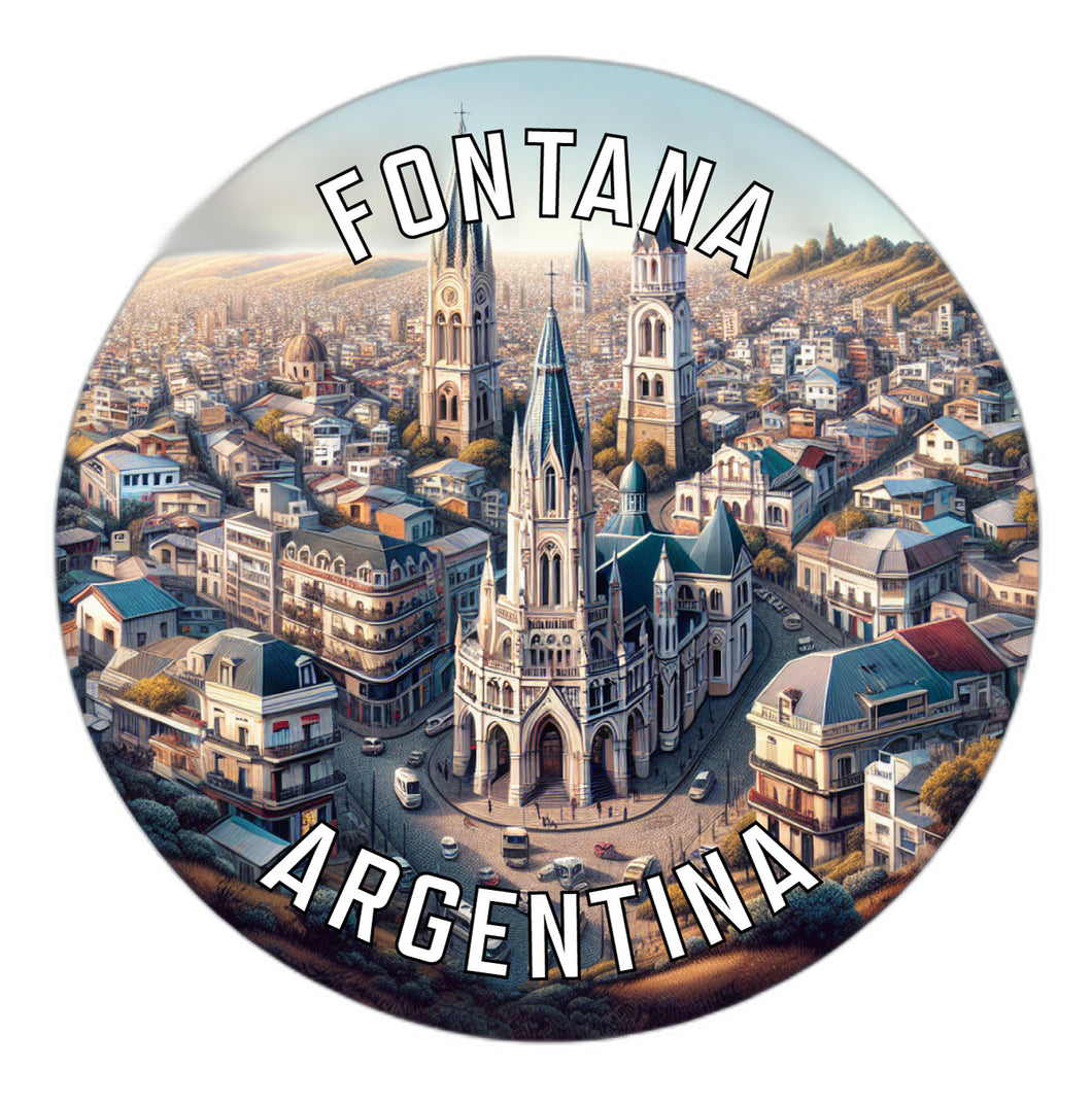 Fontana Argentina Souvenir Die Cut Flat Magnet 6-Inch
