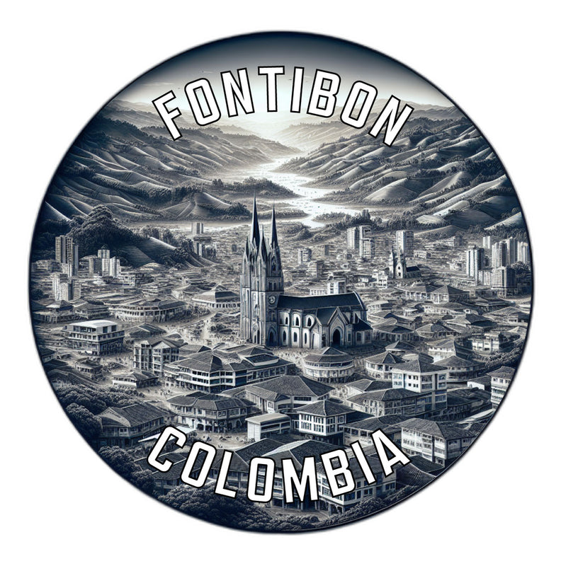 Fontibon Colombia Souvenir Die Cut Flat Magnet 2-Inch