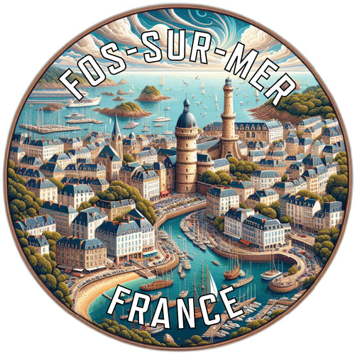 Fos sur Mer France Souvenir Vinyl Decal Sticker 6-Inch