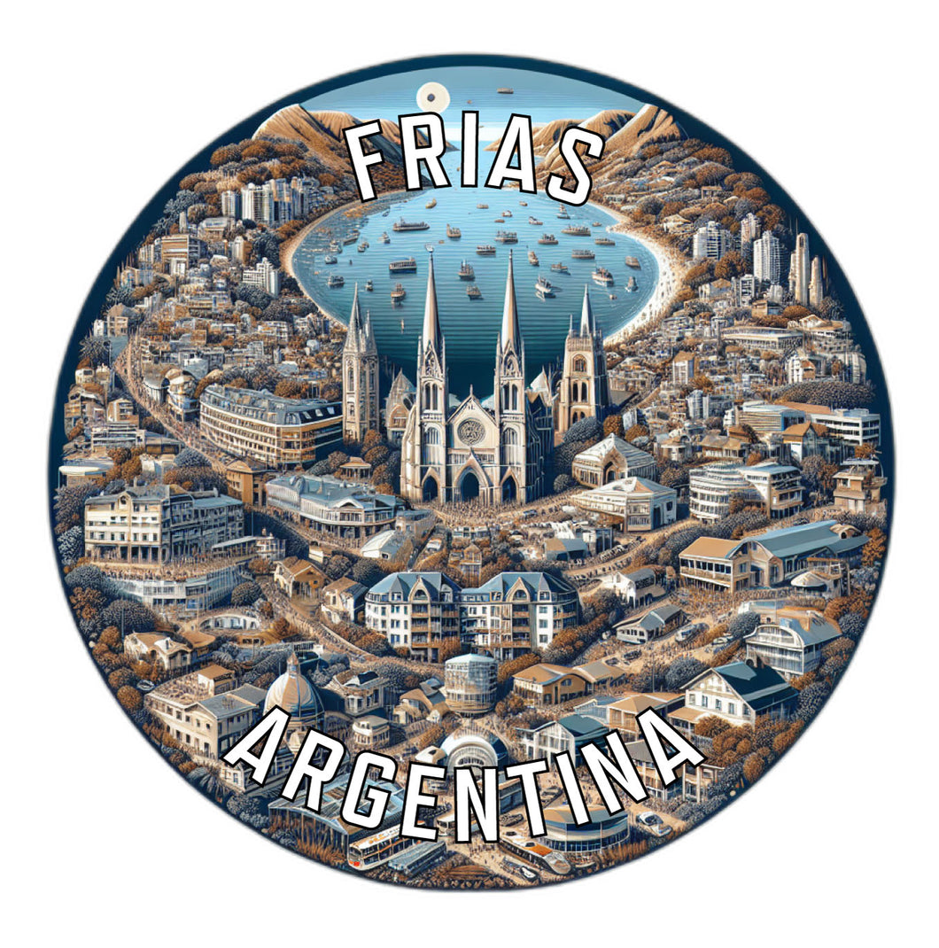 Frias Argentina Souvenir Die Cut Flat Magnet 6-Inch