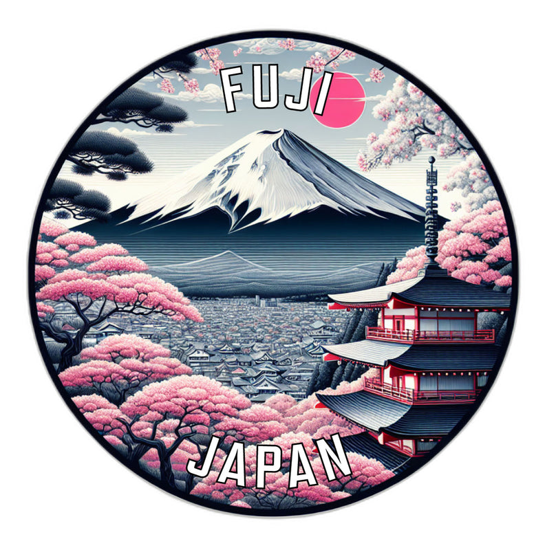 Fuji Japan Souvenir Die Cut Flat Magnet 2-Inch