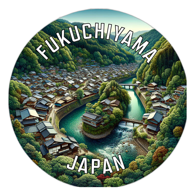 Fukuchiyama Japan Souvenir Die Cut Flat Magnet 2-Inch