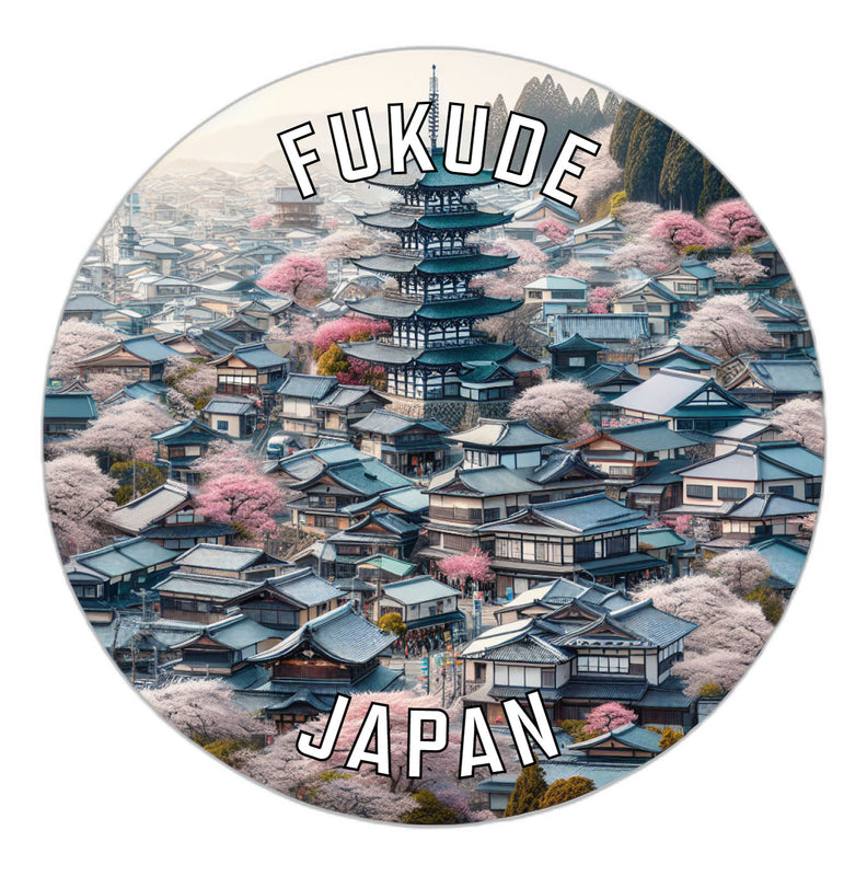 Fukude Japan Souvenir Vinyl Decal Sticker 2-Inch
