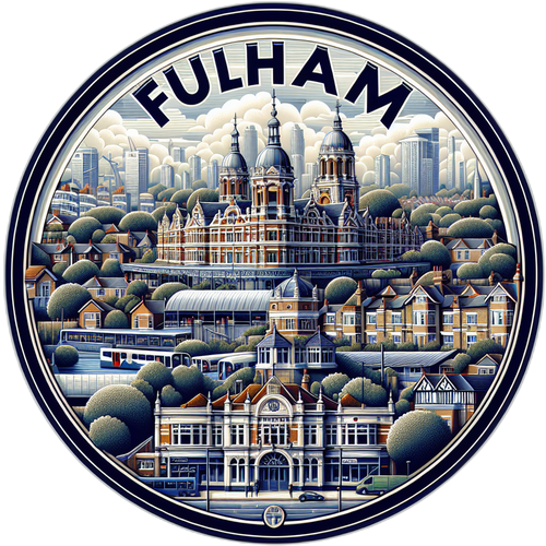 Fulham United Kingdom Souvenir Vinyl Decal Sticker 6-Inch