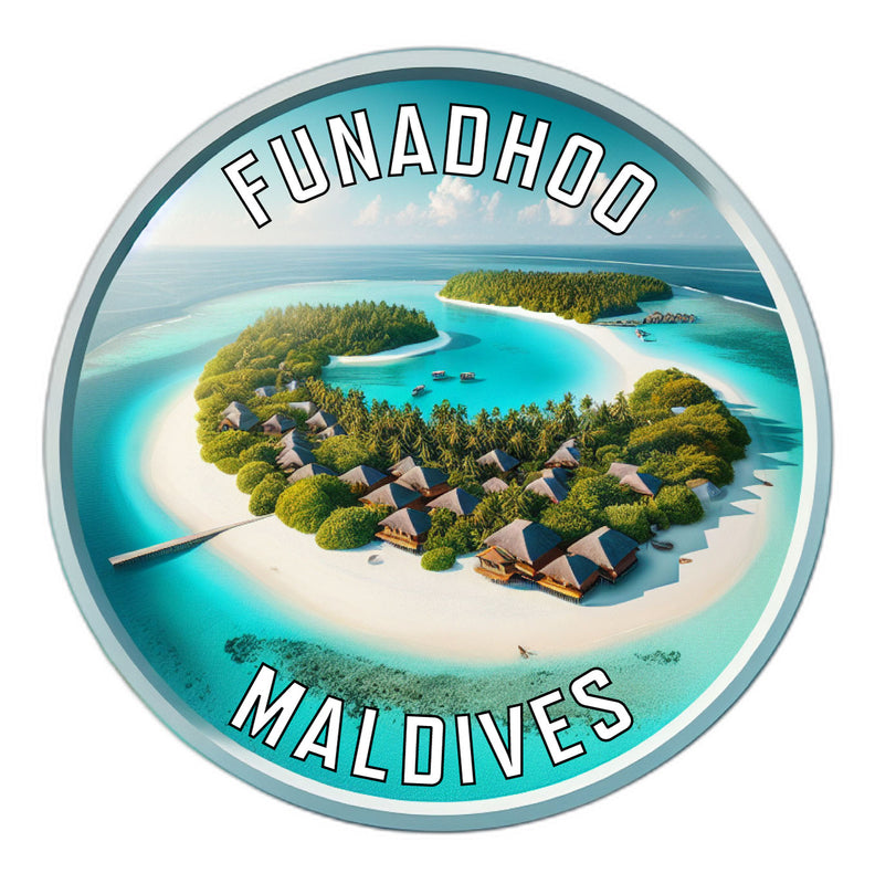 Funadhoo Maldives Souvenir Die Cut Flat Magnet 2-Inch