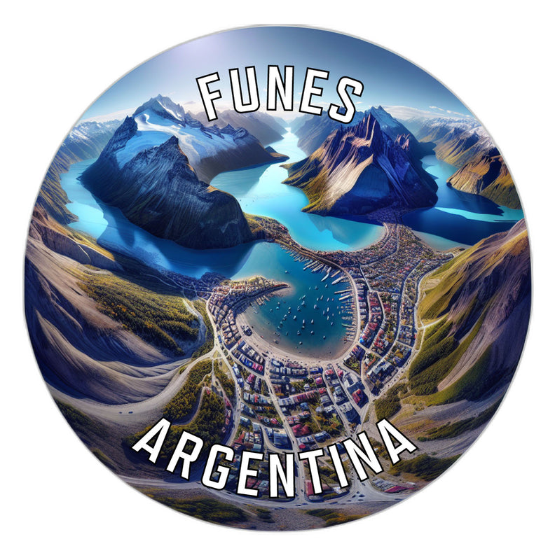 Funes Argentina Souvenir Die Cut Flat Magnet 2-Inch