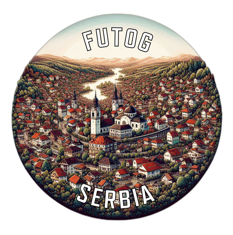 Futog Serbia Souvenir Die Cut Flat Magnet 2-Inch