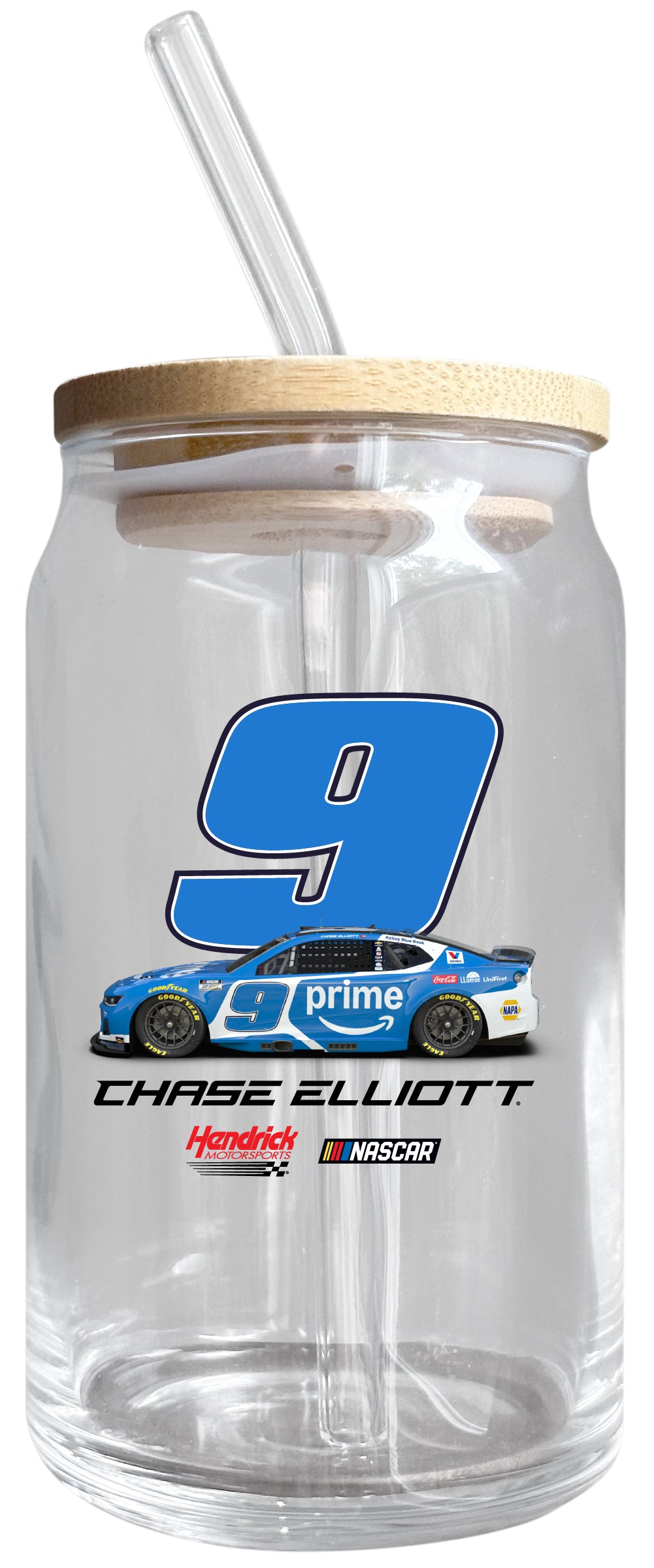 Nascar #9 Chase Elliott 12 oz Can Glass Officially Licensed