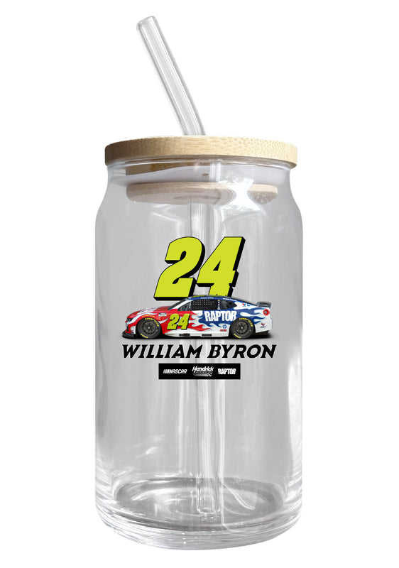 William Byron #24 Nascar Offic. Licensed 12 oz Can Glass Single
