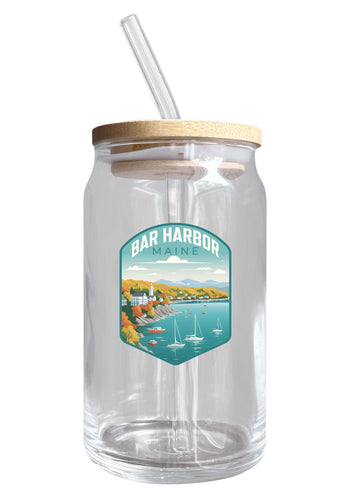 Bar Harbor Maine Design A Souvenir 12 oz Beer Can Glass Single