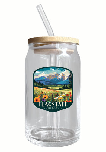 Flagstaff Arizona Design C Souvenir 12 oz Beer Can Glass 2-Pack