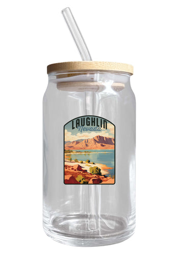 Laughlin Nevada Design B Souvenir 12 oz Beer Can Glass Single