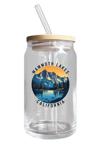 Mammoth Lakes California Design B Souvenir 12 oz Beer Can Glass Single