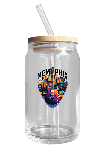 Memphis Tennessee Design B Souvenir 12 oz Beer Can Glass Single