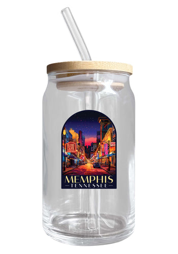 Memphis Tennessee Design C Souvenir 12 oz Beer Can Glass Single